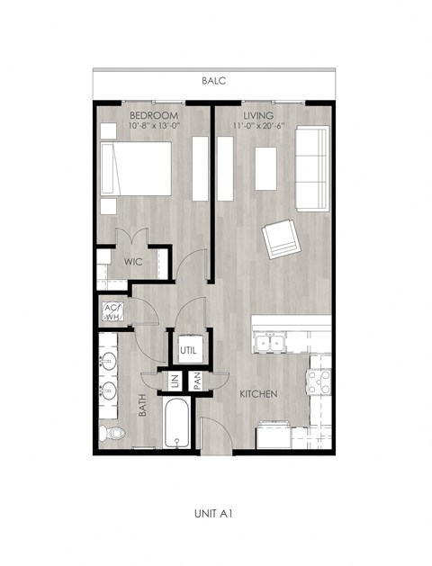 floor plan  unit a  503 sq ft